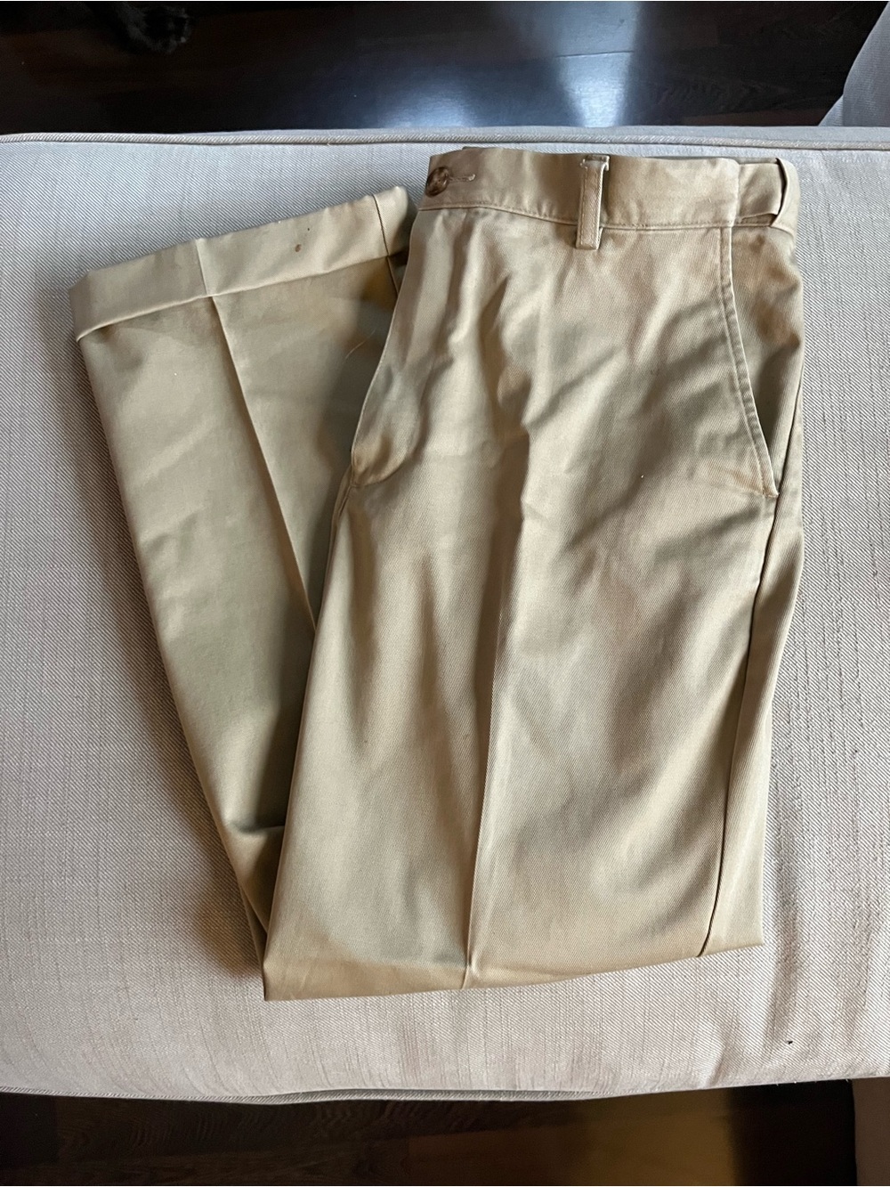 L.L. Bean Men's Khaki Chinos in Light Tan